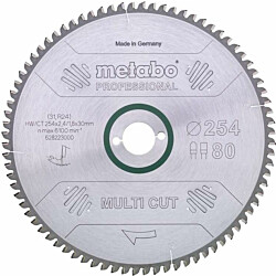Pyörösahanterä Metabo Multi Cut-Professional 220x30 Z80 FZ/TZ 10°