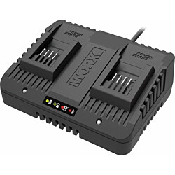 Kaksoislatausasema Worx WA3772 20V ja 18V