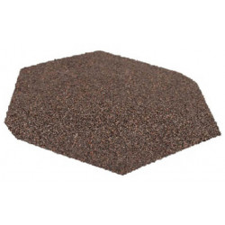 Harjalistan päätykappale Queentile, 305x300mm, Tummanruskea