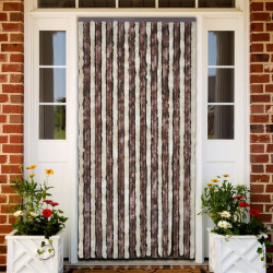 Hyönteisverho beige ja vaaleanruskea 100x220 cm chenille