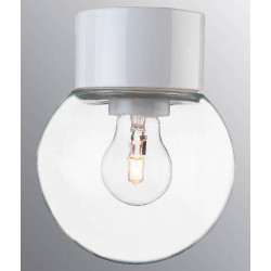 Kattovalaisin Ifö Electric Classic Glob, Ø150mm, kirkas kupu, valkoinen, suora, IP54