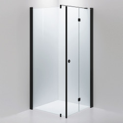 Suihkunurkka INR LINC 13 Flex, 80x80cm, kirkas lasi, musta profiili, oikea