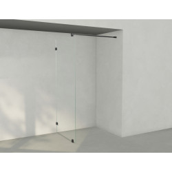 Suihkuseinä INR ARC 20 Original, 80x200cm, kirkas lasi, musta profiili