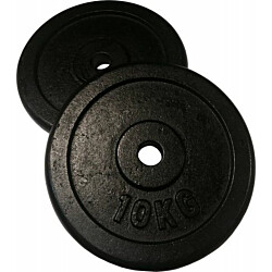 Levypainot Fit'n Shape 2 x 10kg, rauta, musta