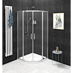 Suihkunurkka Interia Sigma Simply R550, 90x90cm, kaareva, kirkas lasi