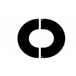 Peitelevy Jeremias, musta, ECO saunanpiipulle, 16-30 astetta