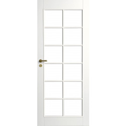 Väliovi Swedoor Craft 105, 10x21, massiivirakenne, valkoinen, kirkas lasi