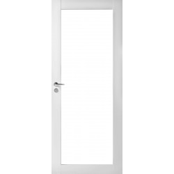 Väliovi lasilla Swedoor Unique 504, 9-10x21, massiivikehys, valkoinen
