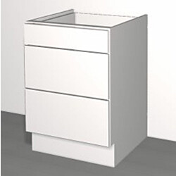 Laatikoston runko Ideal Keittiöt 3 laatikolla, 500x710x568mm, valkoinen