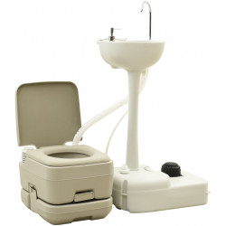 Kannettava retkeily-WC 10+10 l ja käsinpesuallas 20 l harmaa