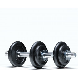 Käsipainosetti salkussa Fit'n Shape, 2kpl, säädettävät, 20kg