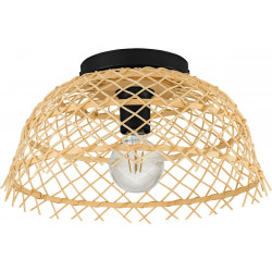 Kattovalaisin Eglo Aunsby, 40W, Ø37cm, rottinki/musta