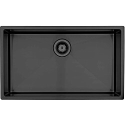 Keittiöallas Lavabo Kubus 700 Soft Shadow, 740x440mm, ruostumaton teräs PVD, musta kromi