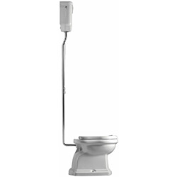 WC-istuin Lavabo Retro High, P-lukko, kromiputki, valkoinen