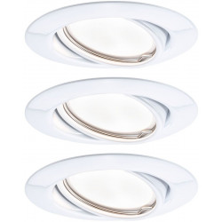 LED-Alasvalosetti Paulmann Coin, 3-osainen, suunnattava, himmennettävä, 3000K, mattavalkoinen