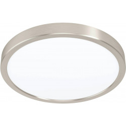 LED-Plafondi Eglo Fueva 5, Ø28,5cm, 3000K, harjattu teräs, pyöreä, pinta-asennettava, vaihdettava LED