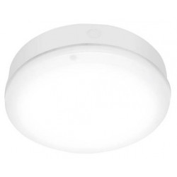 LED-plafondi Ledvance Bulkhead, Ø250mm, 3000K, IP65, valkoinen