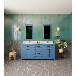 Kylpyhuoneryhmä Linento Bathroom Erie 72 Blue kaksi allasta ja peiliä