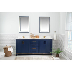 Kylpyhuoneryhmä Linento Bathroom Ontario 72 DarkBlue kaksi allasta ja peiliä
