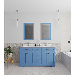 Kylpyhuoneryhmä Linento Bathroom Yellowstone 60 Blue kaksi allasta ja peiliä