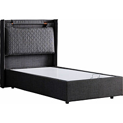 Sänky Linento Furniture Zagreb Bb 90x190cm antrasiitti