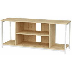 TV-taso Linento Furniture Helene, vaalea puu/valkoinen