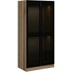 Vaatekaappi Linento Furniture Kale 210x90cm tummanharmaa