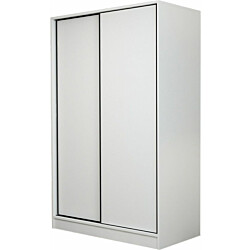 Vaatekaappi liukuovilla Linento Furniture Kale 2307 190x120cm valkoinen