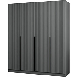 Vaatekaappi Linento Furniture Kale Plus 7774 210x180cm antrasiitti