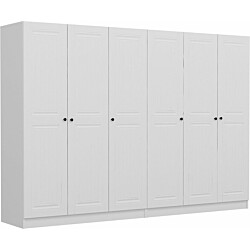 Vaatekaappi Linento Furniture Kale 4775 210x270cm valkoinen