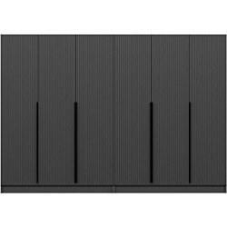 Vaatekaappi Linento Furniture Kale Plus 7777 210x270cm antrasiitti