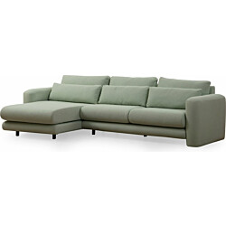Kulmasohva Linento Furniture Lily vasenkätinen 3-istuttava vihreä