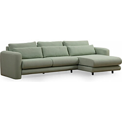 Kulmasohva Linento Furniture Lily oikeankätinen 3-istuttava vihreä