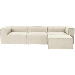 Divaanisohva Linento Furniture Fora, 3-istuttava, luonnonvalkoinen
