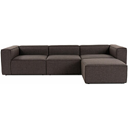 Divaanisohva Linento Furniture Fora, 3-istuttava, tummanruskea