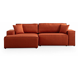 Divaanivuodesohva Linento Furniture Pirlo Corner, 3-istuttava, vasen, oranssi