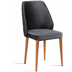 Ruokapöydän tuoli Linento Furniture Ihlamur, 4kpl, harmaa/pähkinä