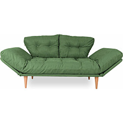 Vuodesohva Linento Furniture Nina 3-istuttava vihreä