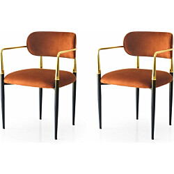 Tuolit Linento Furniture JN-042 V2 2kpl oranssi/kulta