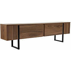 TV-taso Linento Furniture Serenity 180cm saksanpähkinä/musta