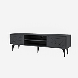 TV-taso Linento Furniture Brendon, 160cm, antrasiitti