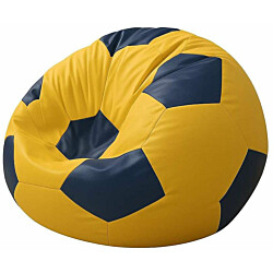 Lasten säkkituoli Linento Furniture Football Small, keltainen/sininen
