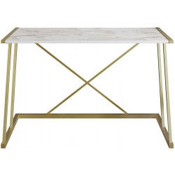 Työpöytä Linento Furniture Anemon, kulta/valkoinen