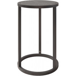 Apupöytä Linento Furniture Tambur, 35cm, musta