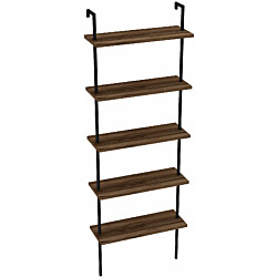 Kirjahylly Linento Furniture Teos pähkinä/musta