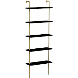Kirjahylly Linento Furniture Teos musta/kulta