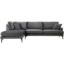 Divaanisohva Linento Furniture Papira, vasen, antrasiitti