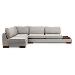 Kulmasohva Linento Furniture Tulip, vasen, vaaleanharmaa