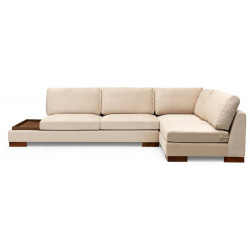 Kulmasohva Linento Furniture Tulip, oikea, luonnonvalkoinen