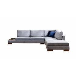 Kulmasohva ja rahi Linento Furniture Tulip, oikea, harmaa